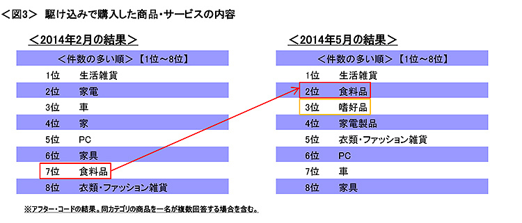 図3　駆け込みで購入した商品・サービスの内容