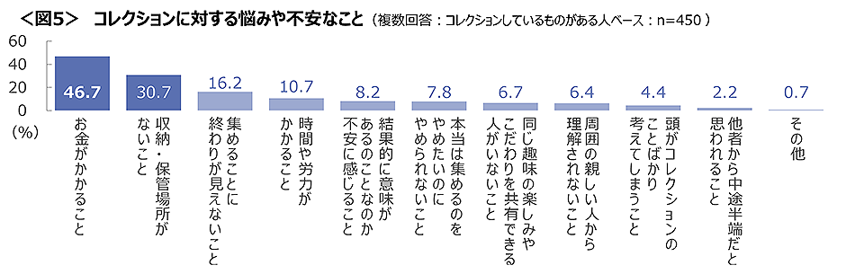 図5　コレクションに対する悩みや不安なこと