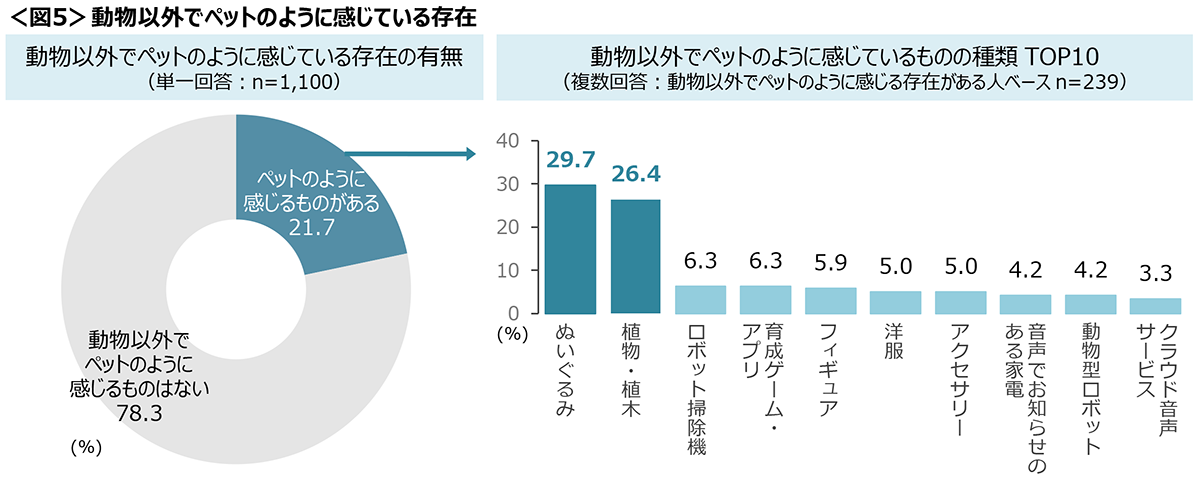 図5　動物以外でペットのように感じている存在